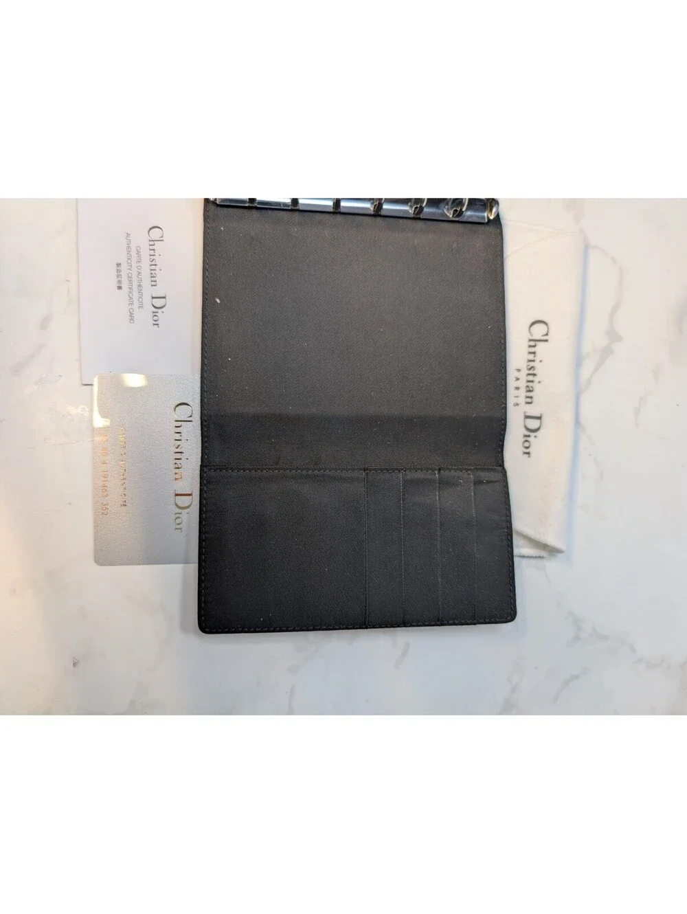Christian Dior Malice Agenda NOS Black 6 Ring Box Dust Cover COA Authentic